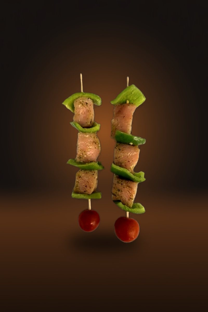 Pincho de Cerdo marinado con pimientos - Carnes Da Costa