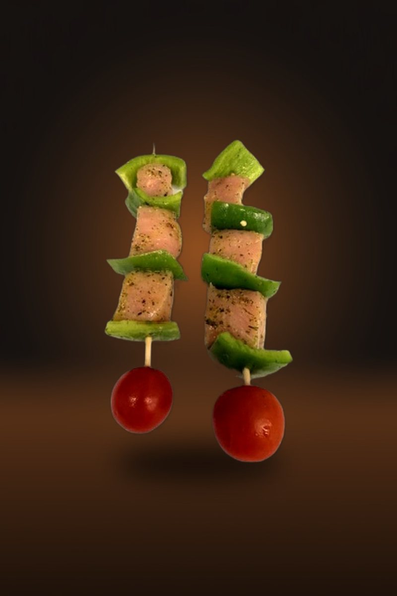 Pincho de Pollo marinado con pimientos - Carnes Da Costa